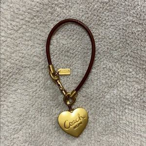 Coach gold heart locket bracelet